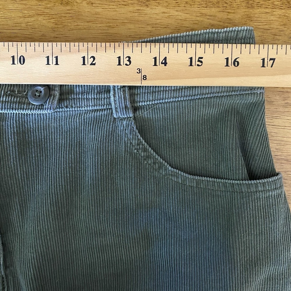 Eddie Bauer Corduroy A-Line Midi Skirt Womens 12 Green Preppy Gorpcore Classic - Picture 6 of 7
